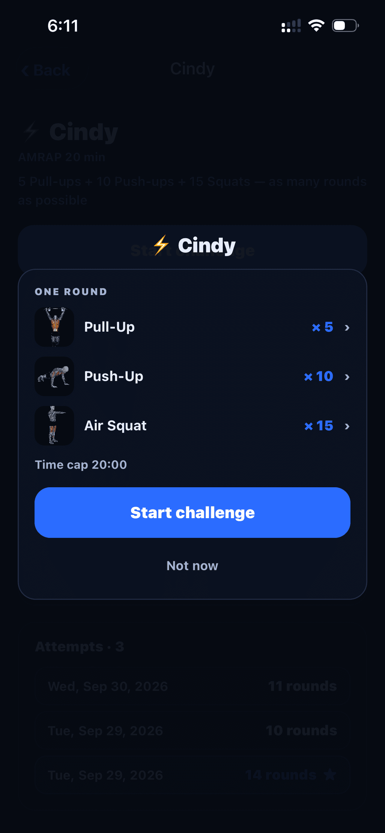 The Cindy benchmark challenge in guided mode with a 20 minute time cap